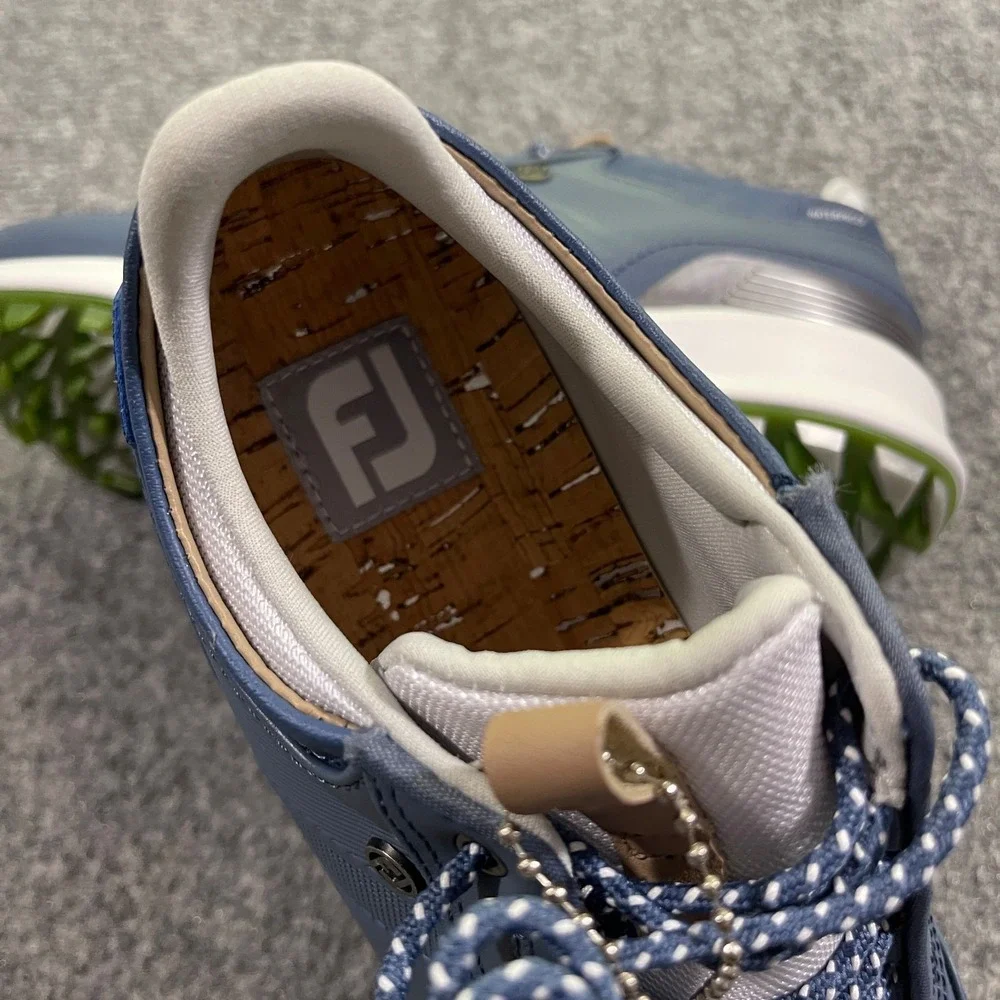 FootJoy FJ Stratos Spikeless Golf Shoes Womens 5 M Blue White Versatrax NIB